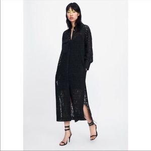 Zara  Lace maxi button up!